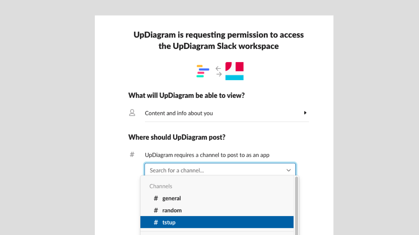 Slack Integration - UpDiagram