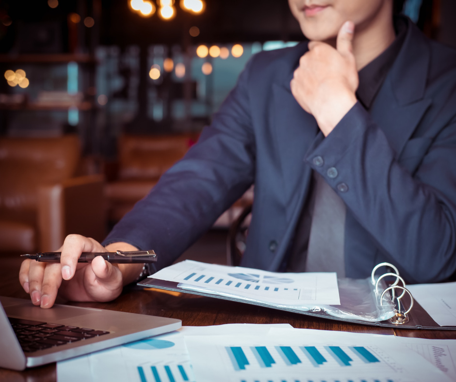 Man working in front of computer