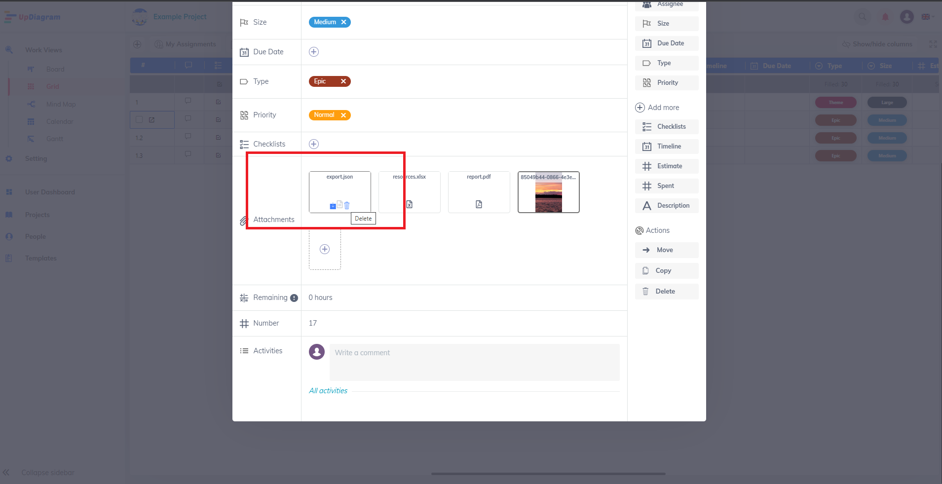 Attachment Files Filter