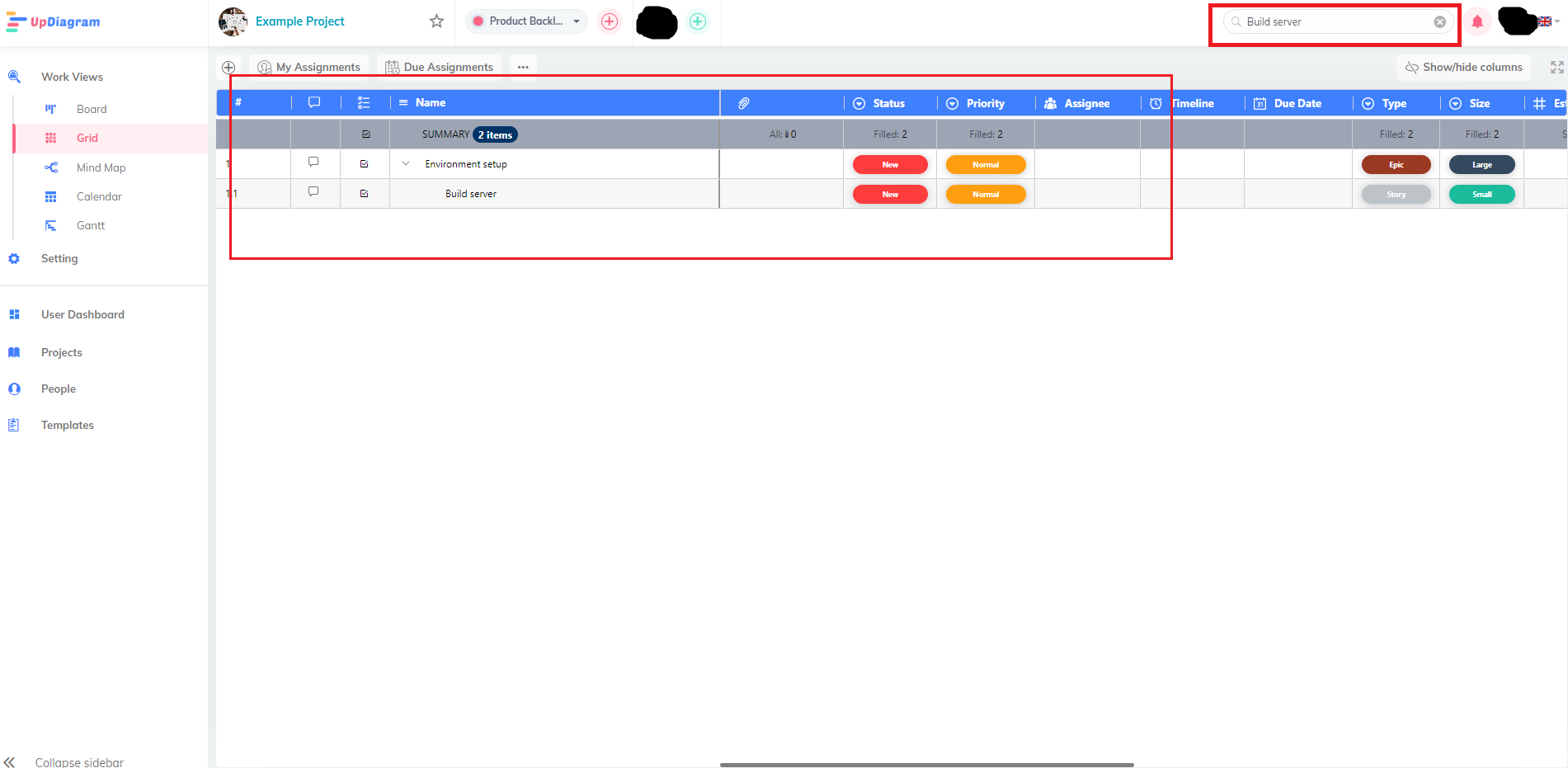 Updiagram Search