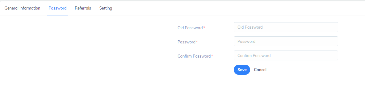 reset password