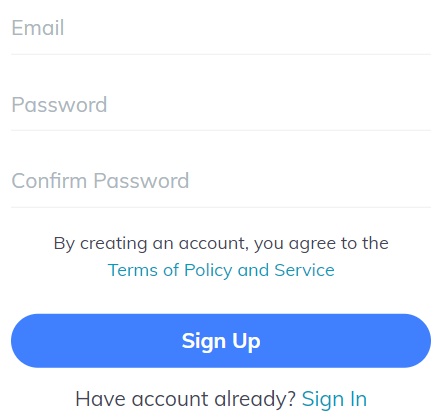 sign up account