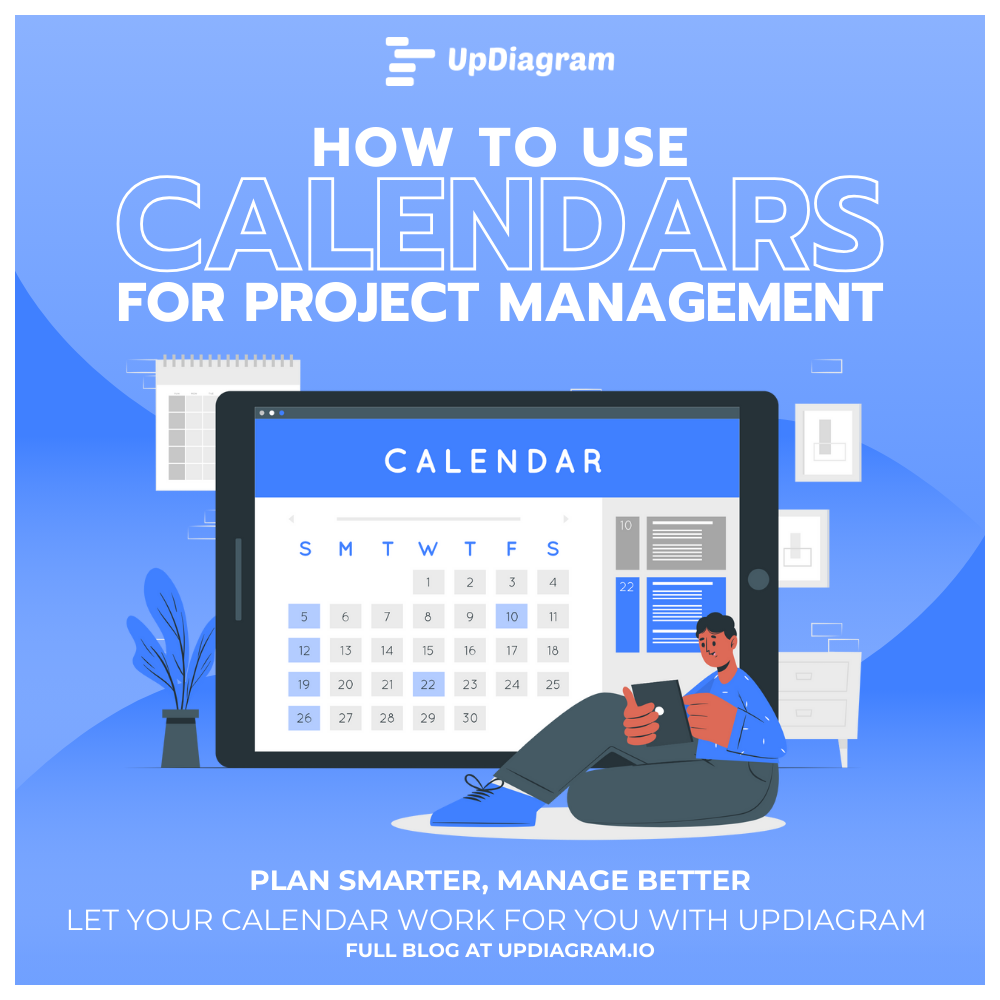 Illustration depicting effective calendar use for managing projects and timelines.