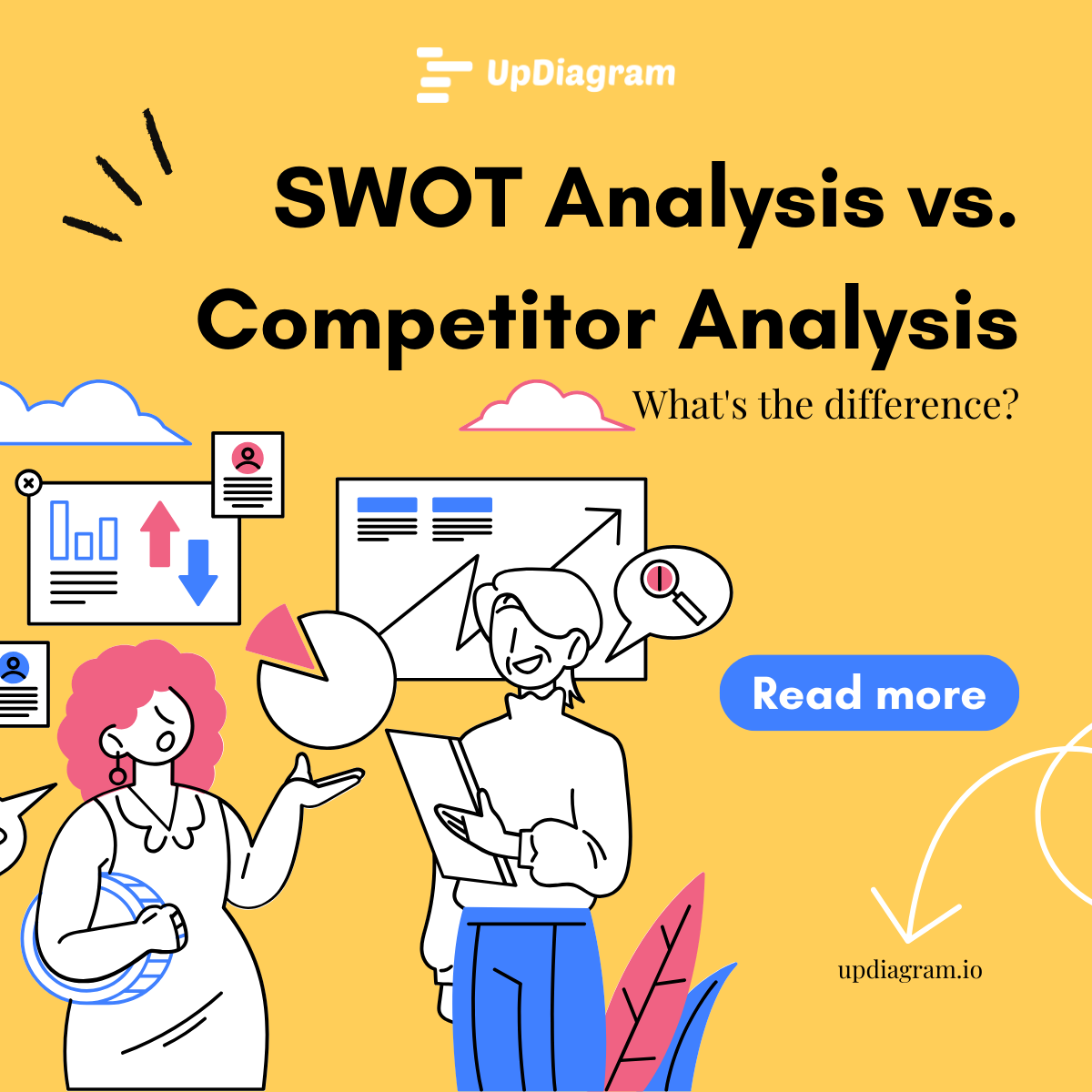 Comparison of SWOT analysis and competitor analysis, highlighting their differences and applications in strategic planning.